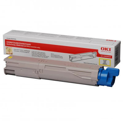 Originálny toner Oki C3300 (43459329), žltý, 2500 strán