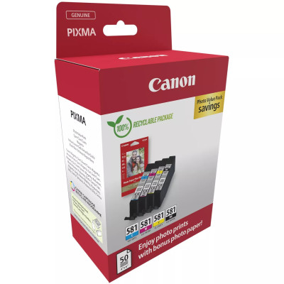 Originálny atrament Canon CLI-581 (2106C006), CMYK, 4 x 5,6 ml, 4-pack