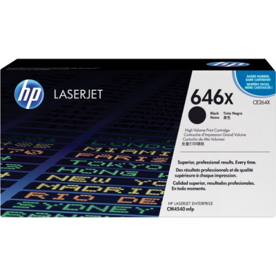 Originálny toner HP CE264X (646X), čierny, 17000 strán