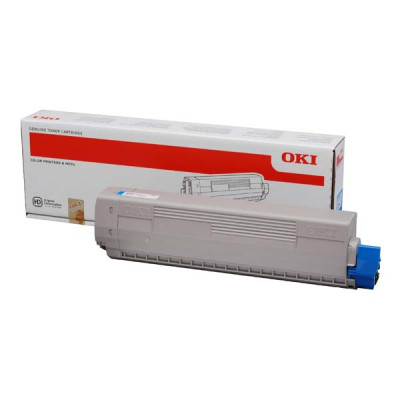Originálny toner Oki C831 (44844507), azúrový, 10000 strán