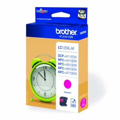 Originálny atrament Brother LC-125XLM, purpurový, 1200 strán