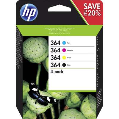 Originálny atrament HP N9J73AE (364, SD534EE), CMYK, 250/300 strán, 4-pack