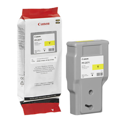 Originálny atrament Canon PFI-207Y (8792B001), žltý, 300 ml