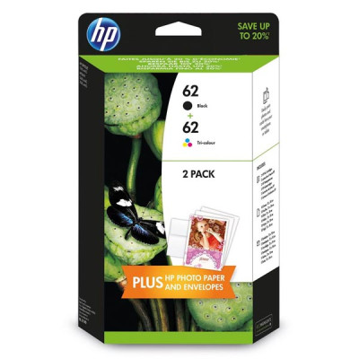 Originálny atrament HP N9J71AE (62), čierny/farebný, 200 + 165 strán (4 + 4,5 ml)