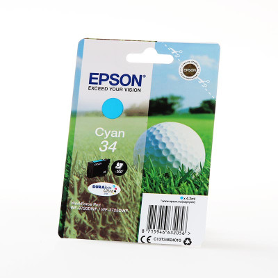 Originálny atrament Epson T3462 (C13T34624010), azúrový, 4,2 ml