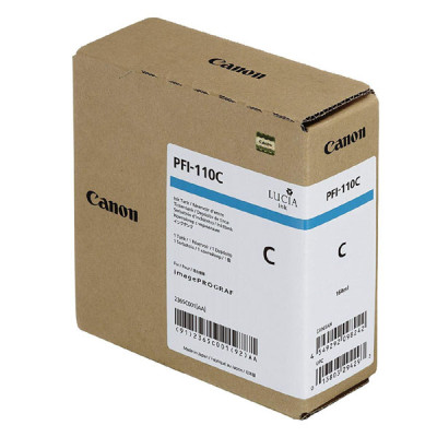 Originálny atrament Canon PFI-110C (2365C001), azúrový, 160 ml