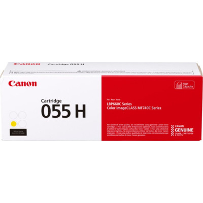 Originálny toner Canon 055HY (3017C002), žltý, 5900 strán