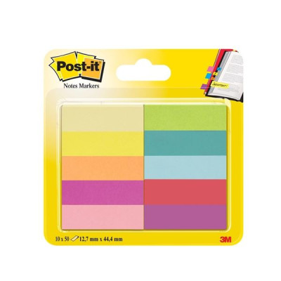 Bločky Post-it značkovací,12,7 x 44,4 mm,10 barev