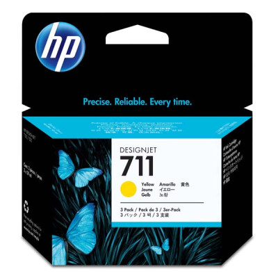 Originálny atrament HP CZ136A (711), žltý, 3×29 ml, 3-pack