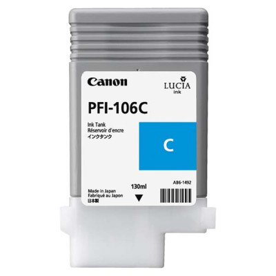 Originálny atrament Canon PFI-106C (6622B001), azúrový, 130 ml
