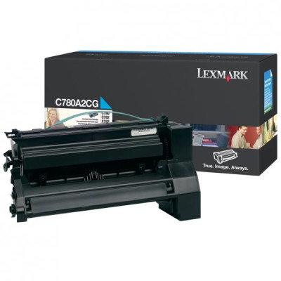Originálny toner Lexmark C780A2CG, azúrový, 6000 strán