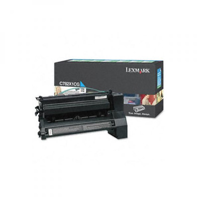 Originálny toner Lexmark C782X1CG, azúrový, 15000 strán
