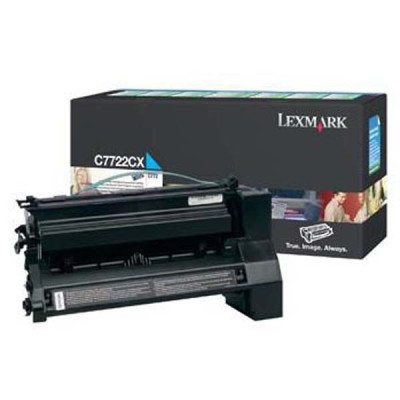 Originálny toner Lexmark C7722CX, azúrový, 15000 strán