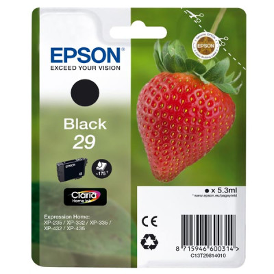 Originálny atrament Epson T2981 (C13T29814012, 29), čierny, 5,3 ml