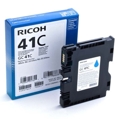 Originálna gelová náplň Ricoh GC-41HC (405762), azúrová, 2200 strán