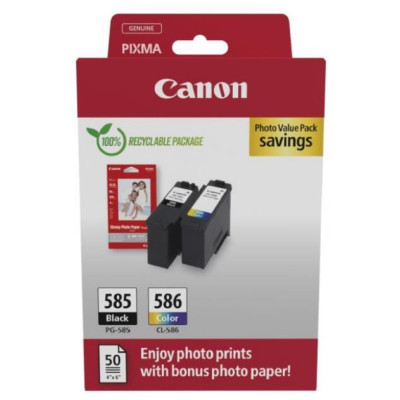 Originálny atrament Canon PG-585/CL-586 (6205C004), čierny/farebný, +GP-501 50 listů