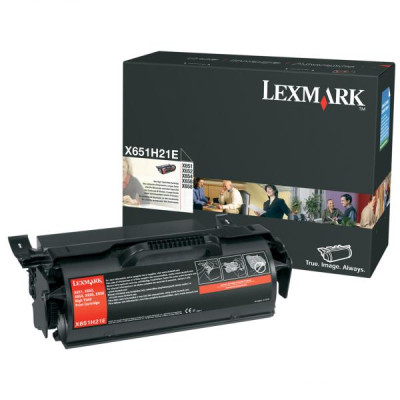 Originálny toner Lexmark X651H21E, čierny, 36000 strán