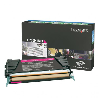 Originálny toner Lexmark C736H1MG, purpurový, 10000 strán