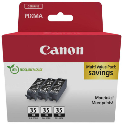 Originálny atrament Canon PGI-35Bk (1509B028), čierny, 3 x 191 strán (3 x 9,3 ml), 3-pack