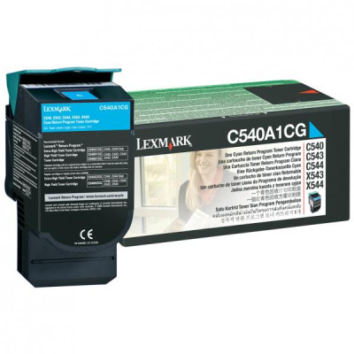 Originálny toner Lexmark C540A1CG, azúrový, 1000 strán