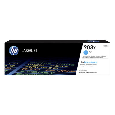 Originálny toner HP CF541X (203X), azúrový, 2500 strán