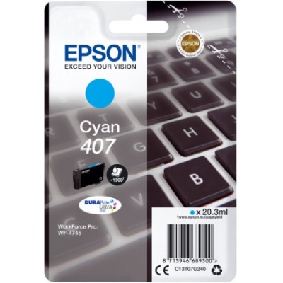 Originálny atrament Epson T07U2 (C13T07U240), azúrový, 1900 strán (20,3 ml)
