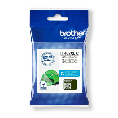 Originálny atrament Brother LC-462XLC, azúrový, 1500 strán, XL