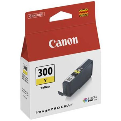 Originálny atrament Canon PFI-300Y (4196C001), žltý, 14,4 ml