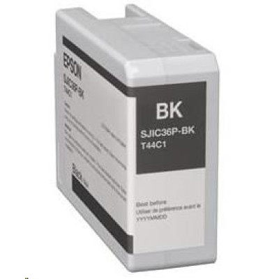 Originálny atrament Epson T44C1 (C13T44C140, SJIC36P-BK), čierny, 80 ml