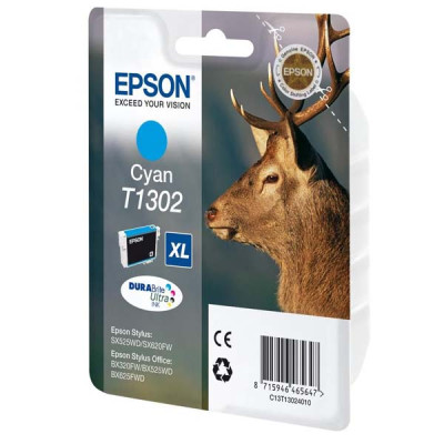 Originálny atrament Epson T1302 (C13T13024010), azúrový, 10,1 ml