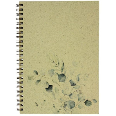 Kroužkový blok Donau A5, čtverečkovaný - mix designů rostlin, 80 listů