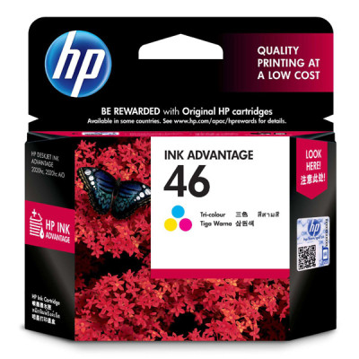Originálny atrament HP CZ638AE (46), farebný, 750 strán (14 ml)
