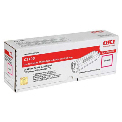 Originálny toner Oki C3100 (42804514), purpurový, 3000 strán