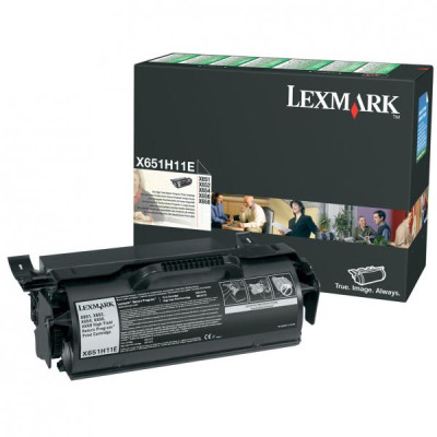 Originálny toner Lexmark X651H11E (X651H04E), čierny, 25000 strán