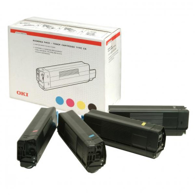 Originálny toner Oki TYP C6 (42403002), CMYK, 4 × 5000 strán, 4-pack