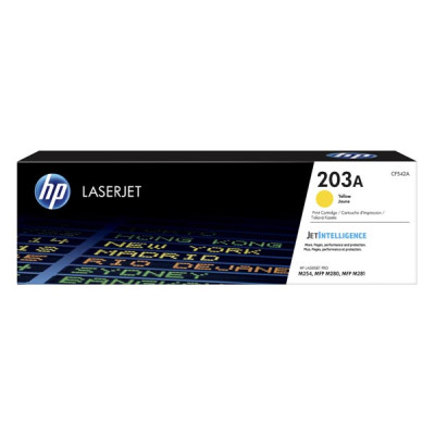 Originálny toner HP CF542A (203A), žltý, 1300 strán