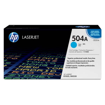 Originálny toner HP CE251A (504A), azúrový, 7000 strán