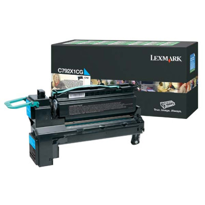 Originálny toner Lexmark C792X1CG, azúrový, 20000 strán