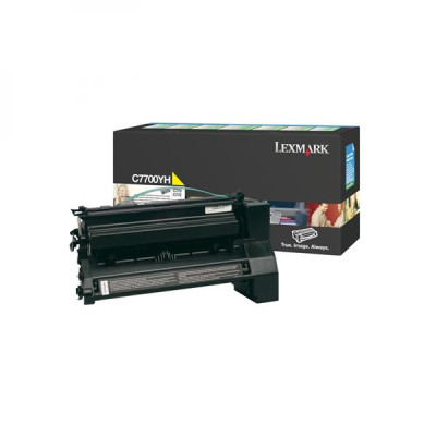Originálny toner Lexmark C7700YH, žltý, 10000 strán