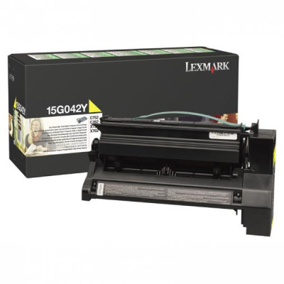 Originálny toner Lexmark 15G042Y, žltý, 15000 strán