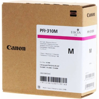 Canon PFI-310M (2361C001), originálny atrament, purpurový, 330 ml