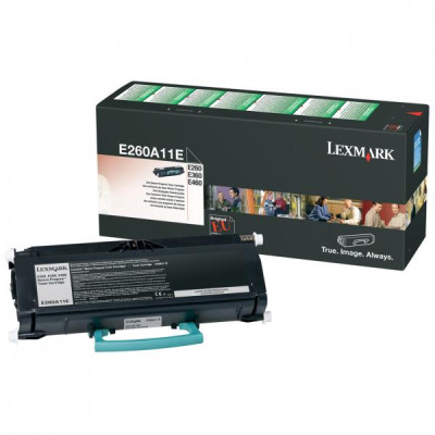 Originálny toner Lexmark E260A11E, čierny, 3500 strán