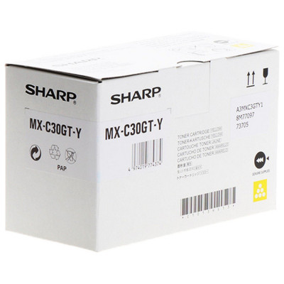 Originálny toner Sharp MX-C30GTY, žltý, 6000 strán