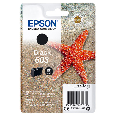 Originálny atrament Epson T03U1 (C13T03U14020, 603), čierny, 150 strán (3,4 ml)