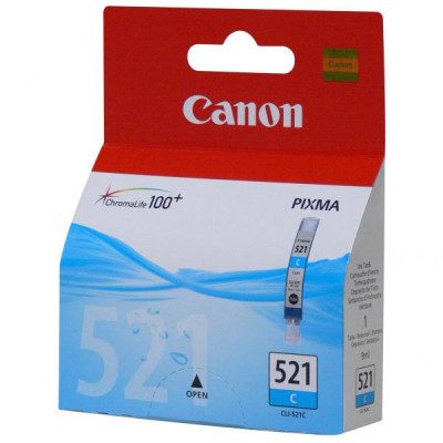 Originálny atrament Canon CLI-521C (2934B001), azúrový, 505 strán (9 ml)