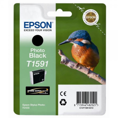 Originálny atrament Epson T1591 (C13T15914010), photo čierny, 17 ml