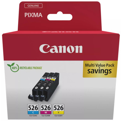 Originálny atrament Canon CLI-526CMY (4541B018, 4541B019), CMY, 3 × 9 ml, 3-pack