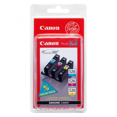 Originálny atrament Canon CLI-526CMY (4541B018, 4541B019), CMY, 3 × 9 ml, 3-pack