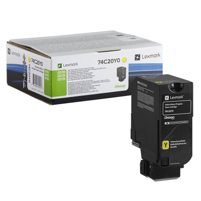 Originálny toner Lexmark 74C20Y0 (74C20YE), žltý, 3000 strán