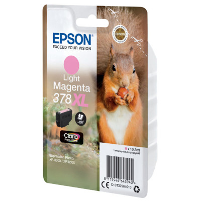 Originálny atrament Epson T3796 (C13T37964010, 378XL), svetlo purpurový, 10.3 ml, XL